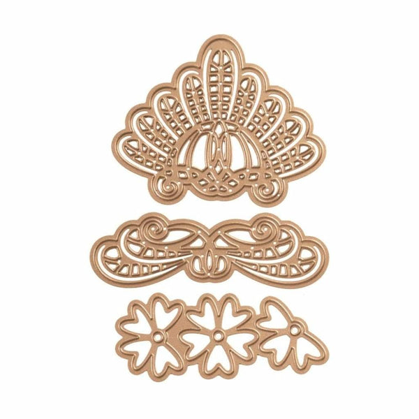 Spellbinders Shapeabilities Dies By Becca Feeken Venise Lace-Isadora Trinkets*