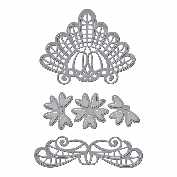 Spellbinders Shapeabilities Dies By Becca Feeken Venise Lace-Isadora Trinkets