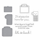 Spellbinders Stamp & Die Set By Debi Adams Love Set Match-Lunch Bunch*