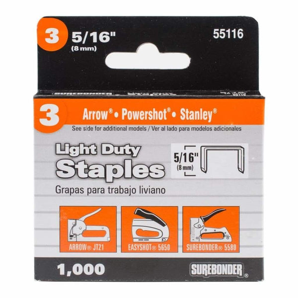 Surebonder Easy Tacker Staples 5/16 inch 1,000 pack