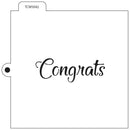 Crafters Workshop Cookie & Cake Stencils 5.5 inch X5.5 inch - Congrats*