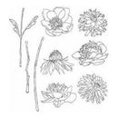 Tim Holtz Cling Rubber Stamp Set 7In. X8.5In.  Flower Garden