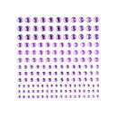 Poppy Crafts Self-Adhesive Rhinestone Sheet - Violet