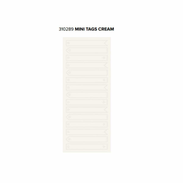 We R Memory Keepers Typecast Mini Tags - Cream