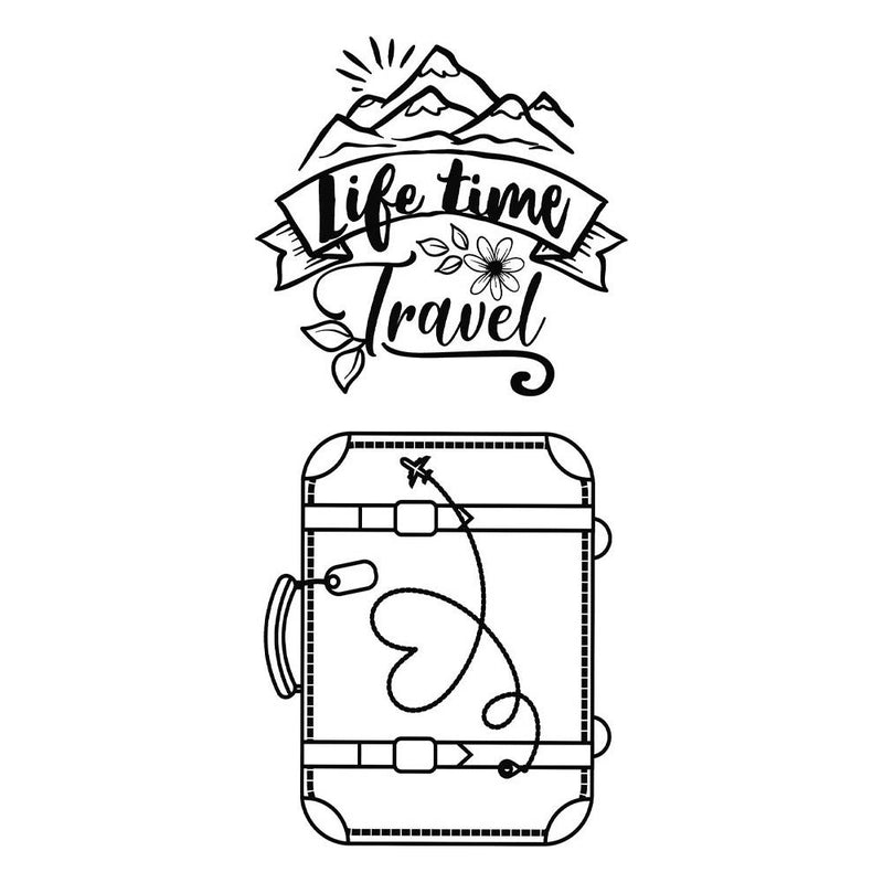 Stamperia Cling Stamps - Suitcase Life Time By Johanna Rivero